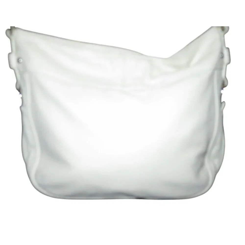 Coach 2010 Zoe Leather Hobo Handbag in Cream White